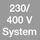 230/400 V system